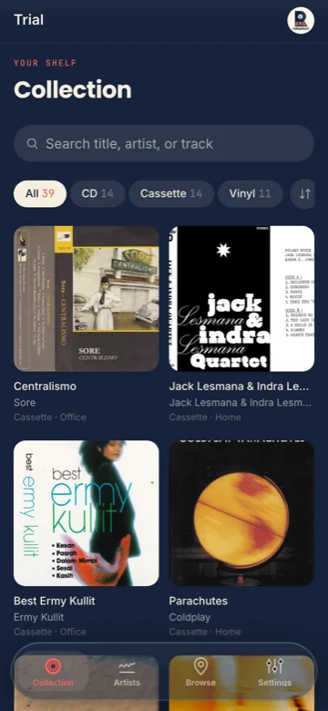The Rakemori app running on an Android phone